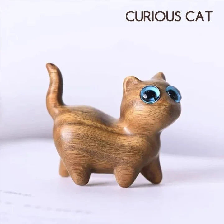 Sandalwood Hand-Carved Wood Cat at $9.97 from Truemartin