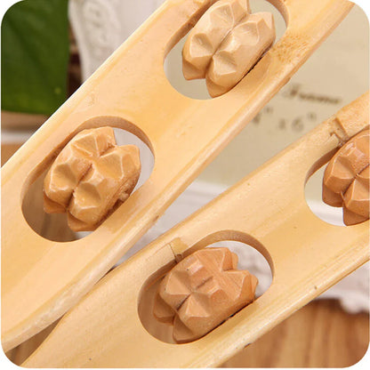 Bamboo Massager Back Scratcher With Body Roller Stick at $8.95 from Truemartin