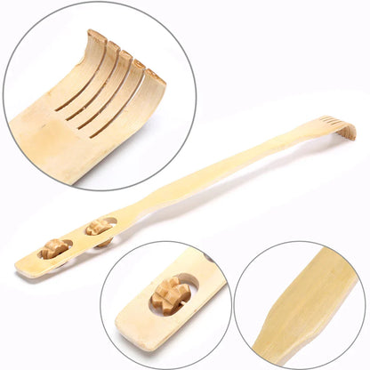 Bamboo Massager Back Scratcher With Body Roller Stick at $8.95 from Truemartin