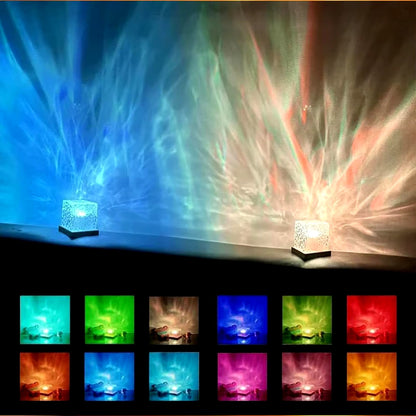 Ocean Wave Projector Light 16 Colors Midnight Aura Glow Lamp