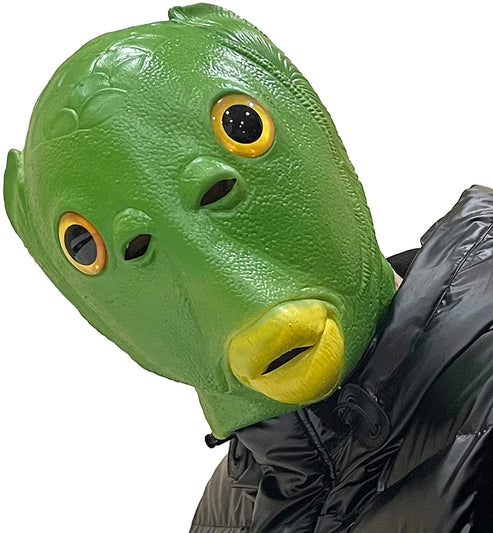 Green Funny Fish Head Masks at $29.97 from Truemartin