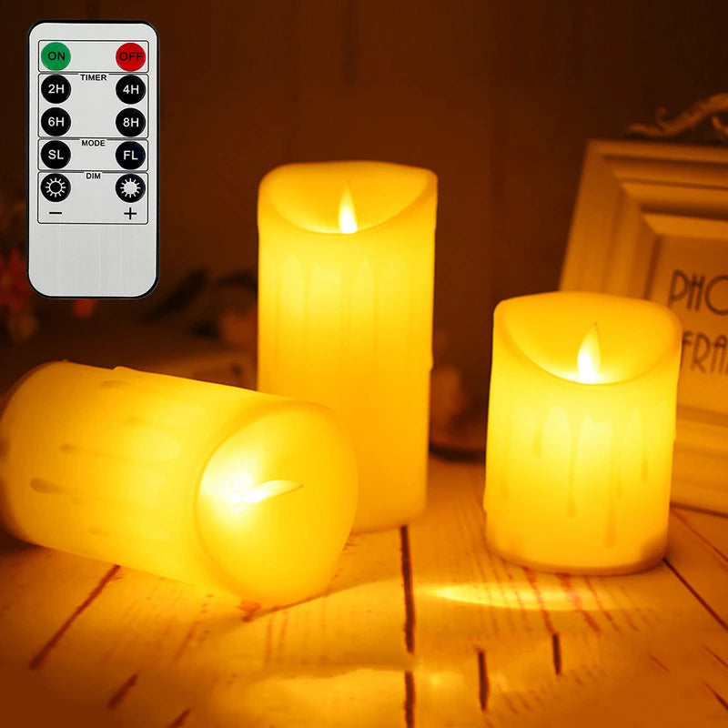 Flickering Flameless Pillar LED Candle with Remote at $32.47 from Truemartin