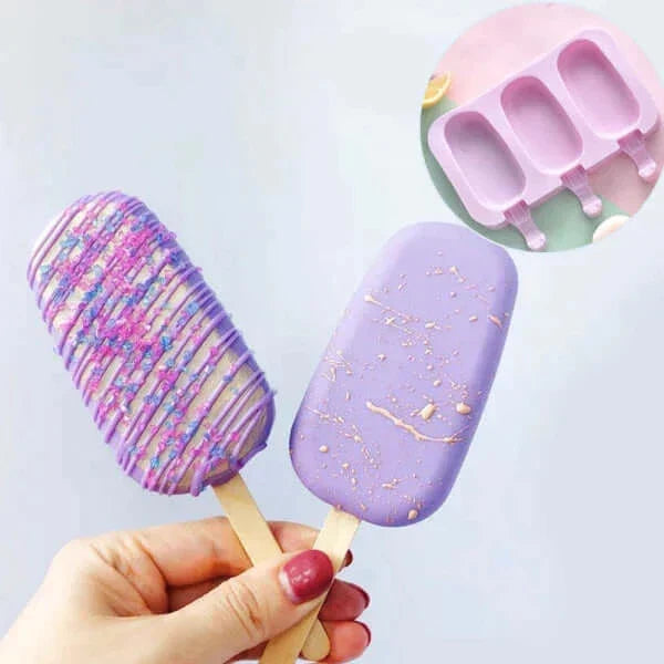 3 Cavity Silicone Cakesicle Mold at $14.97 from Truemartin