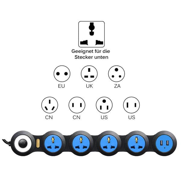 Foldable Multiple Power Extension Cable Outlets at $29.97 from Truemartin