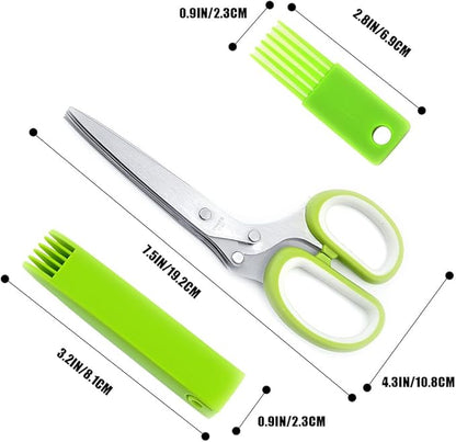 Muti-Layers Kitchen Scissors Stainless Steel Vegetable Cutter at $11.97 only from Truemartin