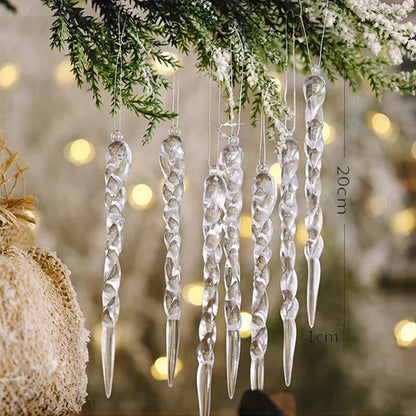 12Pcs Christmas Tree Decoration Artificial Icicles at $11.97 only from Truemartin