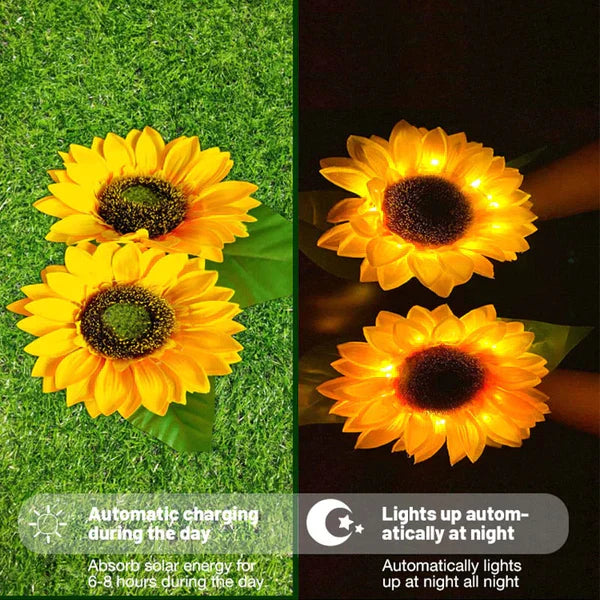 Sunflower Waterproof Solar Led Garden Lights at $14.97 only from Truemartin