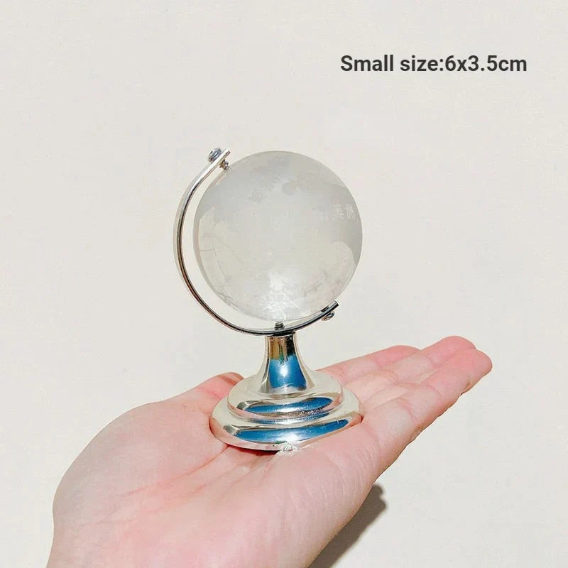 Crystal Transparent Miniature Glass Earth Globe at $19.97 from Truemartin