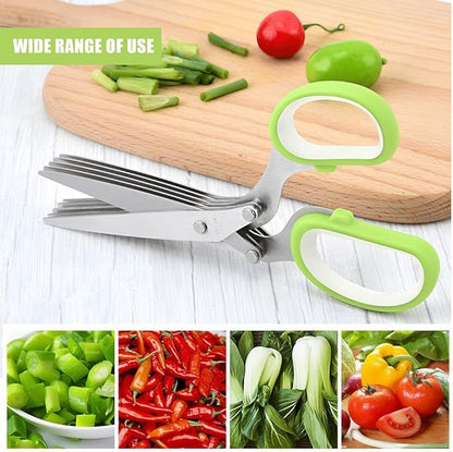 Muti-Layers Kitchen Scissors Stainless Steel Vegetable Cutter at $11.97 only from Truemartin