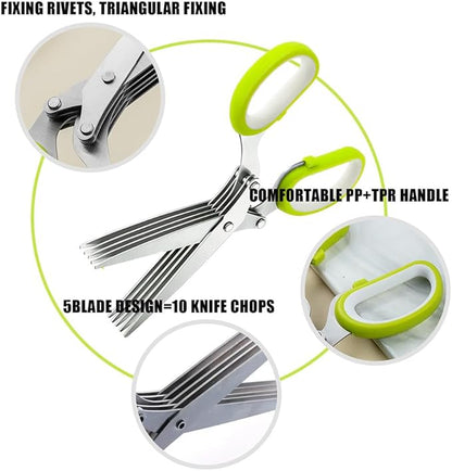 Muti-Layers Kitchen Scissors Stainless Steel Vegetable Cutter at $11.97 only from Truemartin