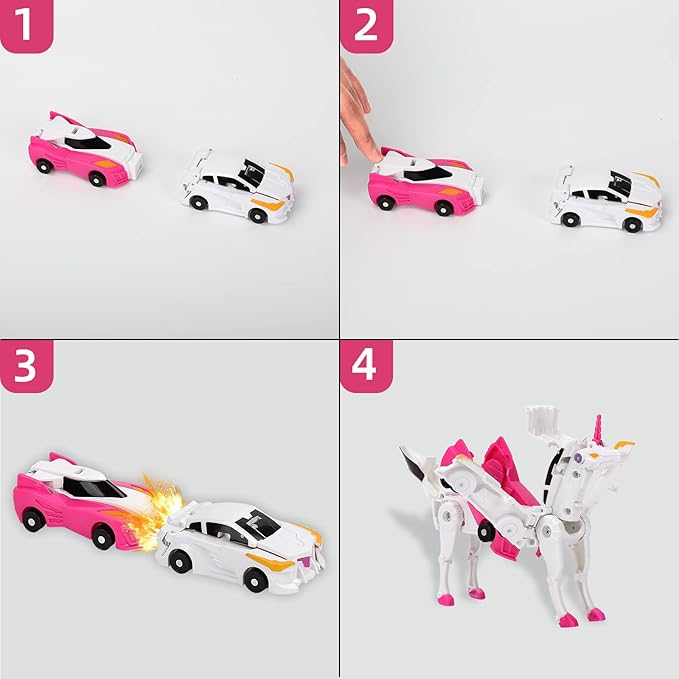 Unicorn Transforming Action Robot Car Toy