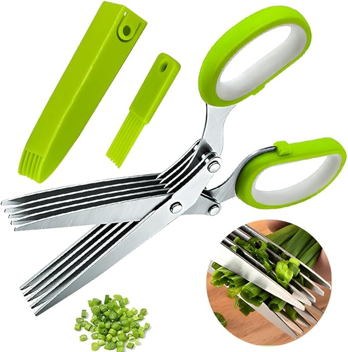 Muti-Layers Kitchen Scissors Stainless Steel Vegetable Cutter at $11.97 only from Truemartin