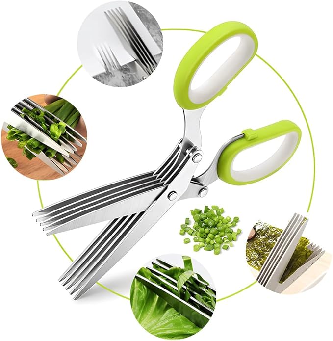 Muti-Layers Kitchen Scissors Stainless Steel Vegetable Cutter at $11.97 only from Truemartin