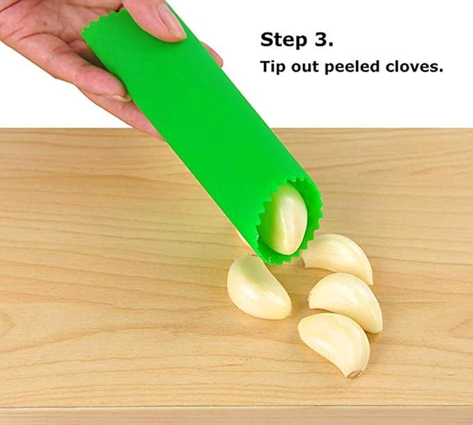 3pc Garlic Peeler Roller Keeper, Easy Quick to Peeled Garlic Cloves at $9.97 only from Truemartin