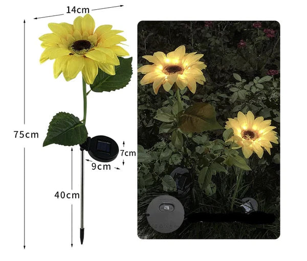 Sunflower Waterproof Solar Led Garden Lights at $14.97 only from Truemartin