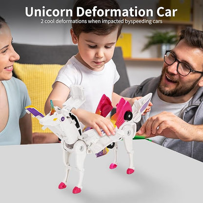 Unicorn Transforming Action Robot Car Toy