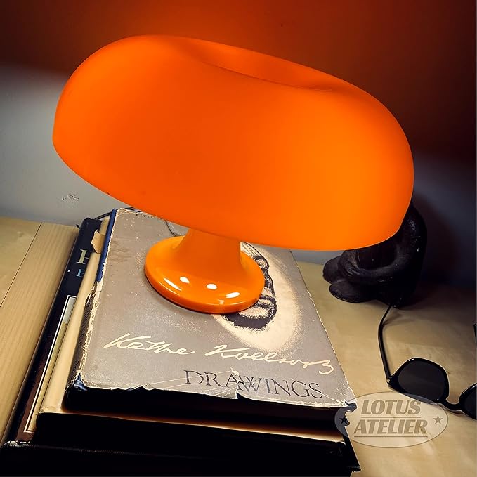 Lotus Atelier Orange Mushroom Lamp at $58.47 only from Truemartin