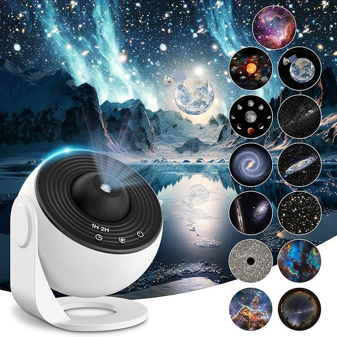 13 in 1 Star Projector Galaxy Light, Nebula Night Light Milky Way Projector with Timer