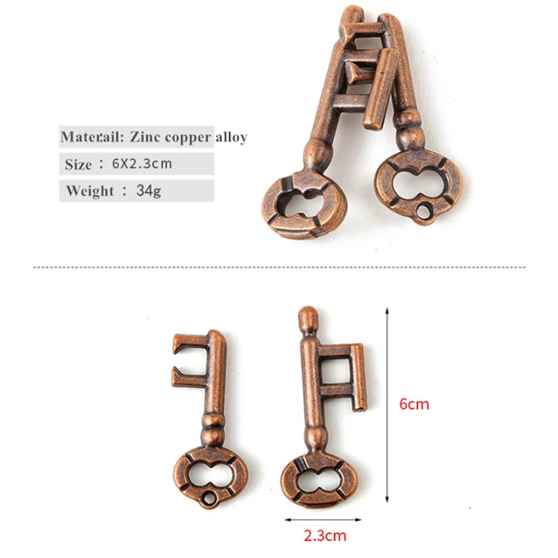 Unlock Interlocking Puzzle Metal Hole Lock key at $11.97 from Truemartin