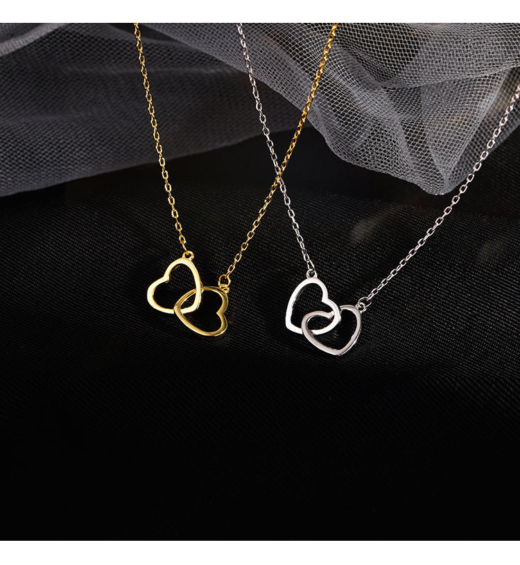 Double Heart Pendant Necklace at $14.97 from Truemartin