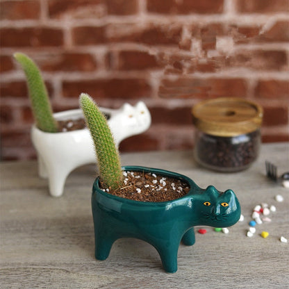 Cat Ceramic Pot at $16.97 from Truemartin