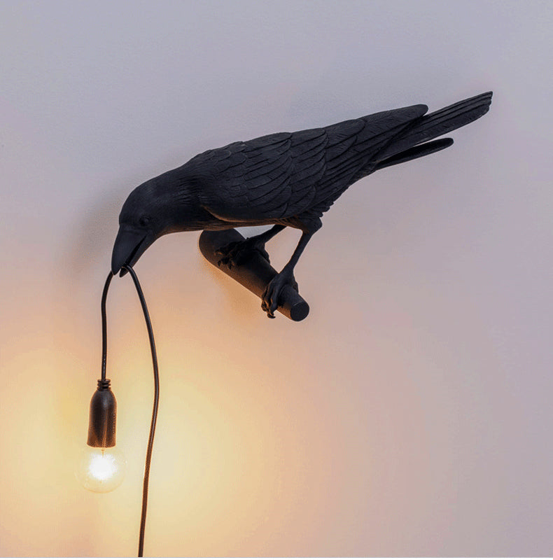 Crow Wall & Raven Table Lamps with Brightness Adjustable Edison Bulb at $42.95 from Truemartin