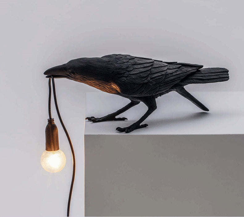 Crow Wall & Raven Table Lamps with Brightness Adjustable Edison Bulb at $42.95 from Truemartin