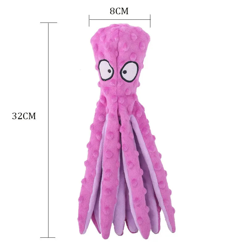 Octopus Squeaky Dog Toys for Teething Soft Durable at $12.97 from Truemartin