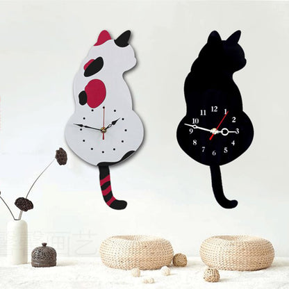 Nordic Cat Wagging Tail Wall Clock at $34.97 from Truemartin