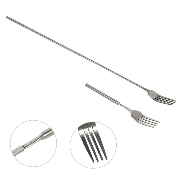 Telescopic Extendable Dinner Fruit Dessert Long Handle Fork at $11.95 from Truemartin