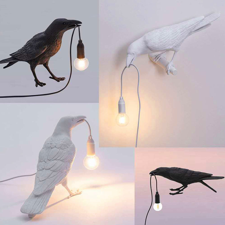 Crow Wall & Raven Table Lamps with Brightness Adjustable Edison Bulb at $42.95 from Truemartin