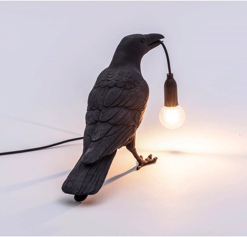 Crow Wall & Raven Table Lamps with Brightness Adjustable Edison Bulb at $42.95 from Truemartin