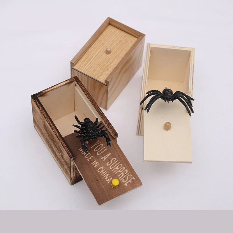 Spider Funny Scare Box Wooden at $14.97 from Truemartin