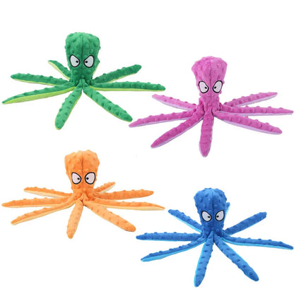 Octopus Squeaky Dog Toys for Teething Soft Durable at $12.97 from Truemartin