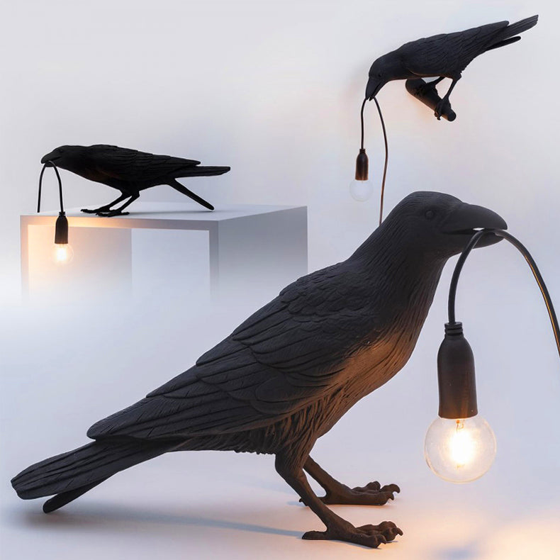 Crow Wall & Raven Table Lamps with Brightness Adjustable Edison Bulb at $42.95 from Truemartin