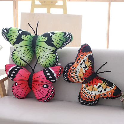 Colorful Butterfly Plush Pillow Stuffed Lifelike Butterfly Throw Pillow Cushion Home Sofa Decoration Cushion