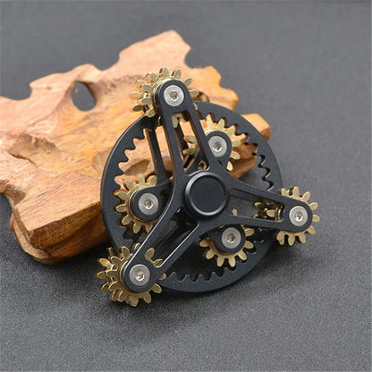 Gear Hand Spinner Copper Nine Teeth Linkage Fidget Spinner at $38.97 only from Truemartin