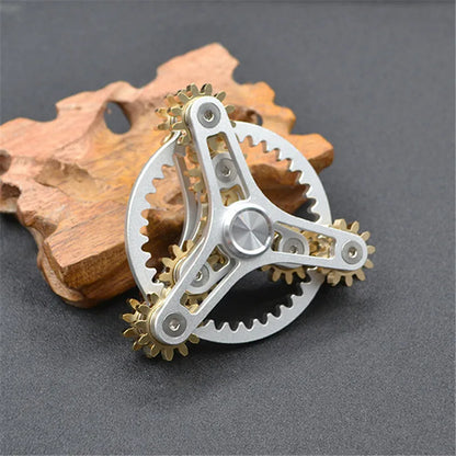 Gear Hand Spinner Copper Nine Teeth Linkage Fidget Spinner at $38.97 only from Truemartin