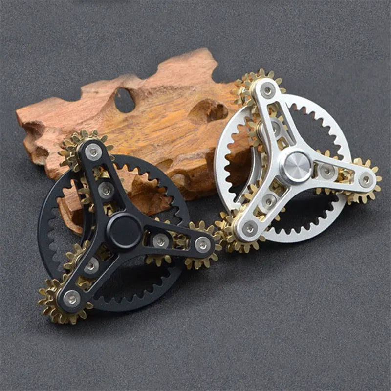 Gear Hand Spinner Copper Nine Teeth Linkage Fidget Spinner at $38.97 only from Truemartin