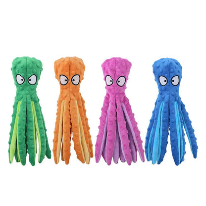 Octopus Squeaky Dog Toys for Teething Soft Durable at $12.97 from Truemartin