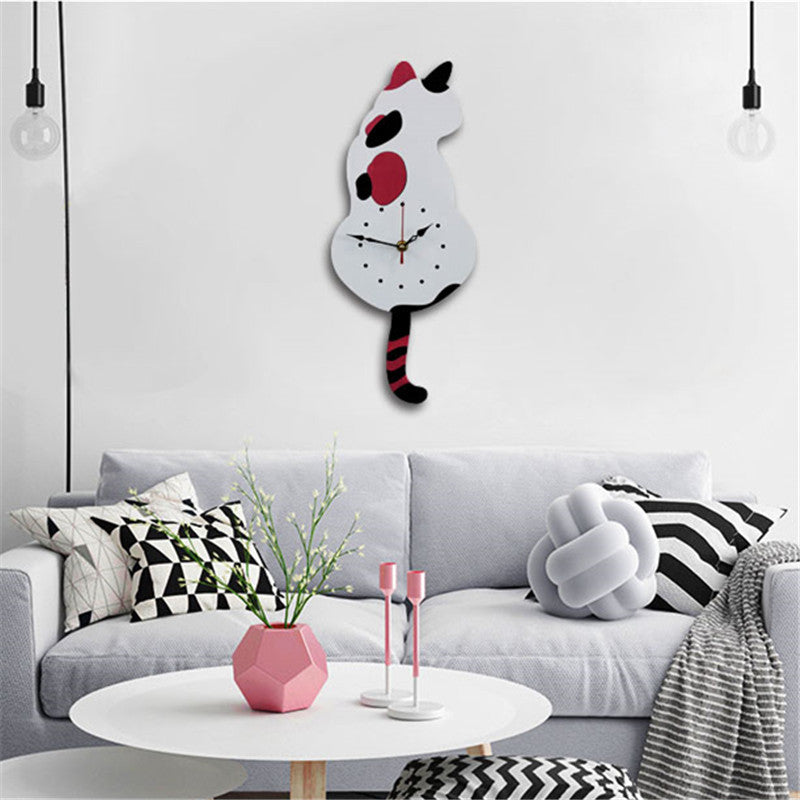 Nordic Cat Wagging Tail Wall Clock at $34.97 from Truemartin