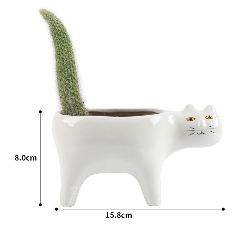 Cat Ceramic Pot at $16.97 from Truemartin