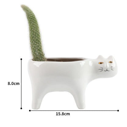 Cat Ceramic Pot at $16.97 from Truemartin