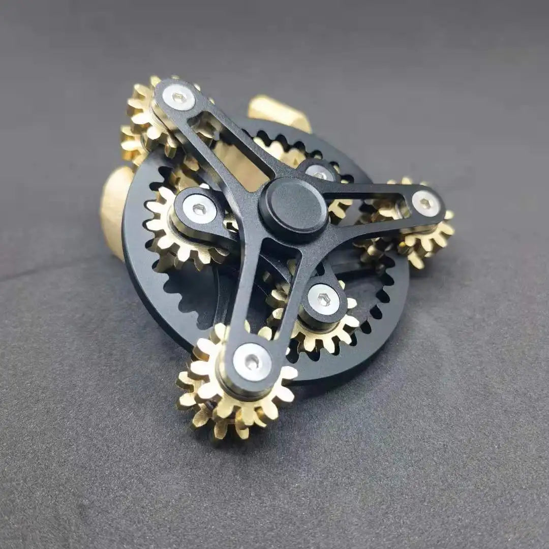 Gear Hand Spinner Copper Nine Teeth Linkage Fidget Spinner at $38.97 only from Truemartin