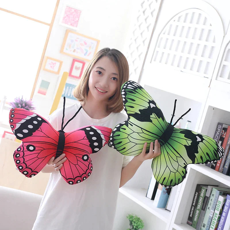 Colorful Butterfly Plush Pillow Stuffed Lifelike Butterfly Throw Pillow Cushion Home Sofa Decoration Cushion