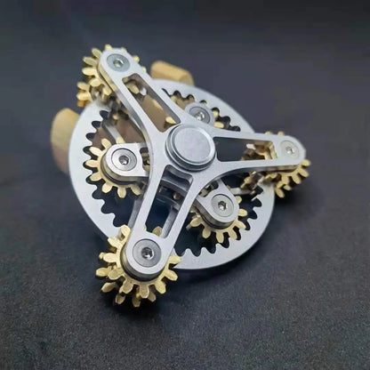 Gear Hand Spinner Copper Nine Teeth Linkage Fidget Spinner at $38.97 only from Truemartin