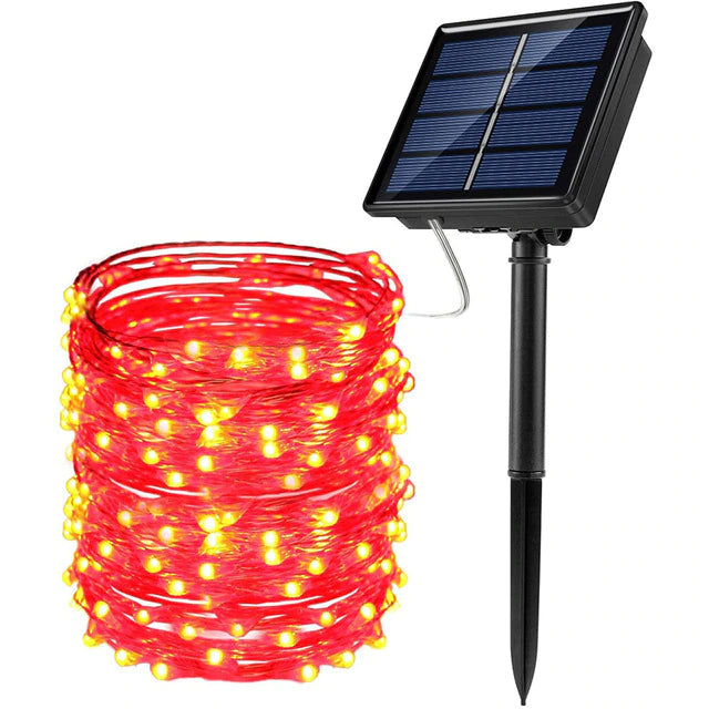 LED Outdoor Solar Lamp String Lights 100/200 LEDs 10m at $19.97 from Truemartin