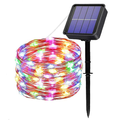 LED Outdoor Solar Lamp String Lights 100/200 LEDs 10m at $19.97 from Truemartin