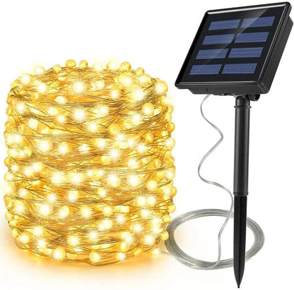 LED Outdoor Solar Lamp String Lights 100/200 LEDs 10m at $19.97 from Truemartin