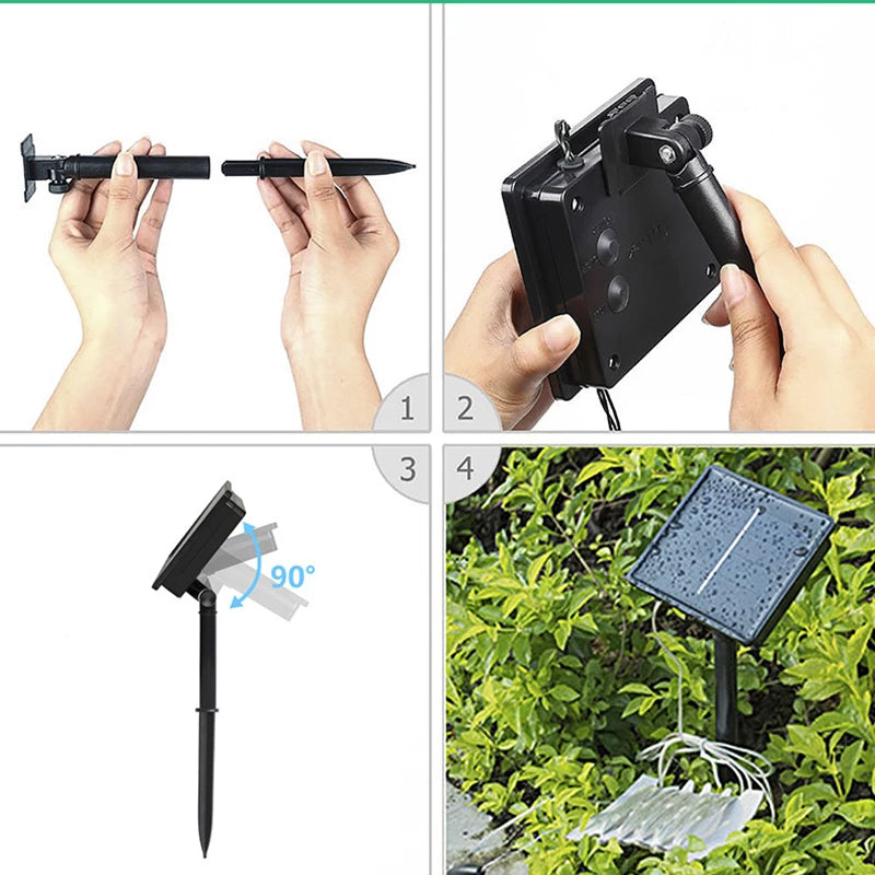 LED Outdoor Solar Lamp String Lights 100/200 LEDs 10m at $19.97 from Truemartin